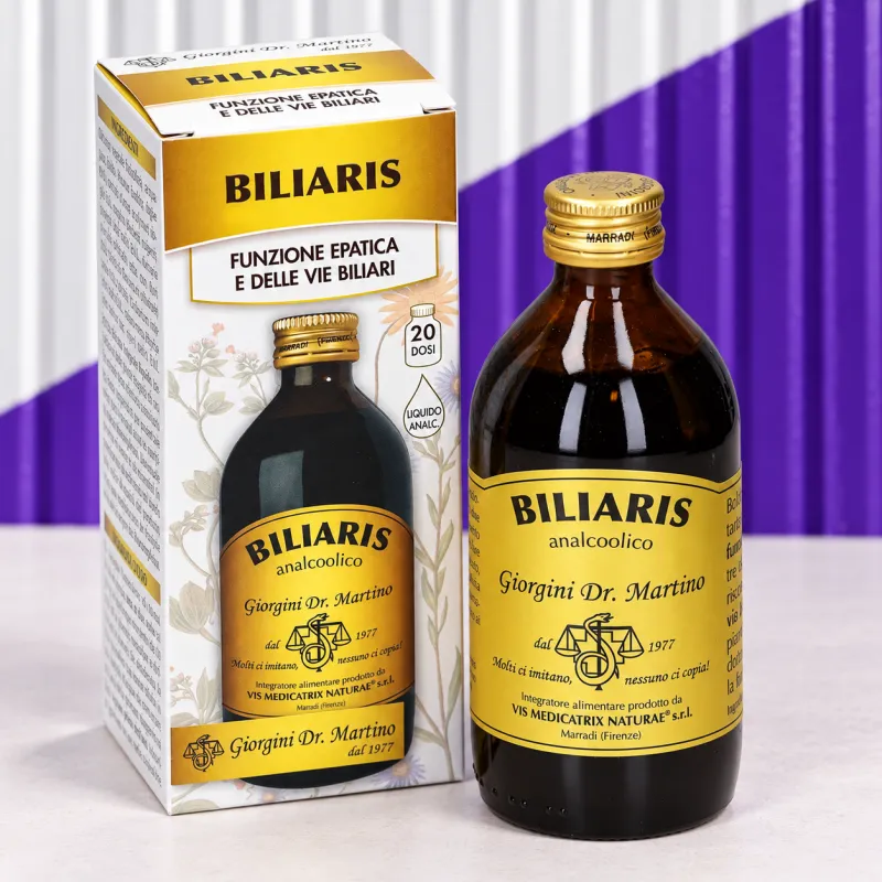 Biliaris - Integratore di Boldo, Carciofo, Crespino e Tarassaco - Estratto Analcolico Liquido